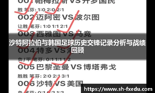 沙特阿拉伯与韩国足球历史交锋记录分析与战绩回顾
